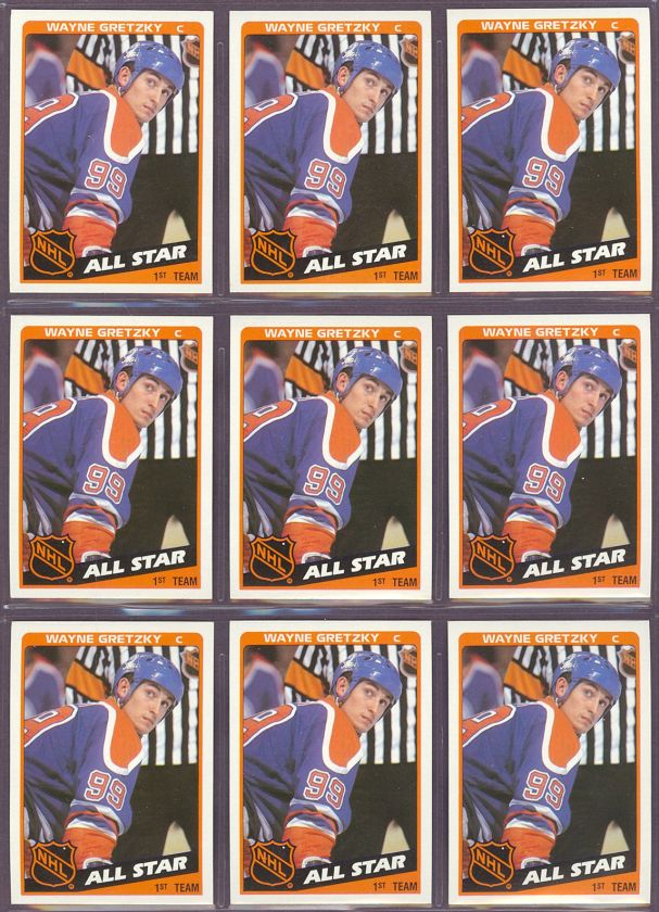 100) 1984 Topps #154 Wayne Gretzky All Star Lot BV$500  