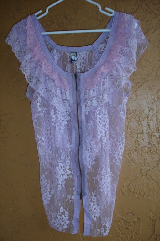 NWT* Free People Lavendar Fly Away Lace Top Shirt Med.  