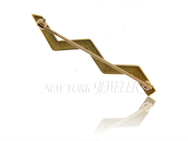 TIFFANY & CO. 18KT YELLOW GOLD ZIG ZAG PIN  