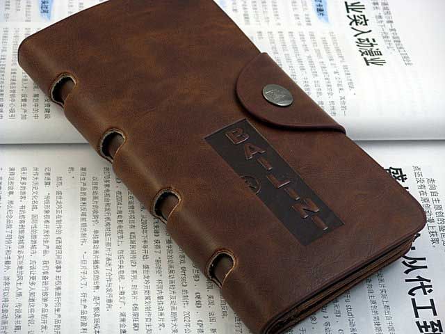   Leather Long Wallet Pockets Card Clutch Cente Bifold Purse W07  