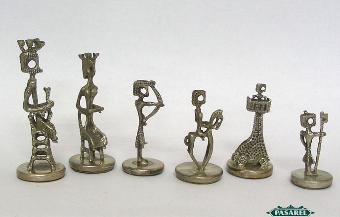 Aharon Bezalel 925 Silver Chess Set Bier Jerusalem 1950  