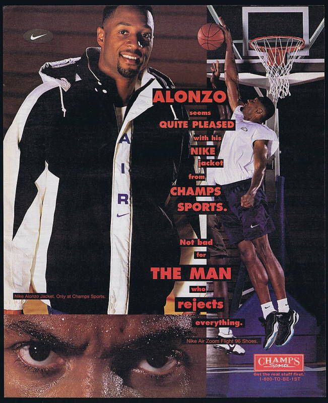 1996 Nike Coat Shoes Alonzo Mourning Basketball Ad  