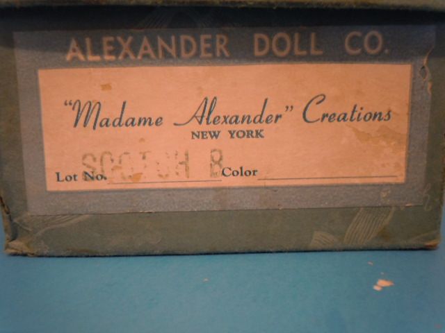 1930s Alexander 9 Scotch Boy Tagged w/Box Composition  
