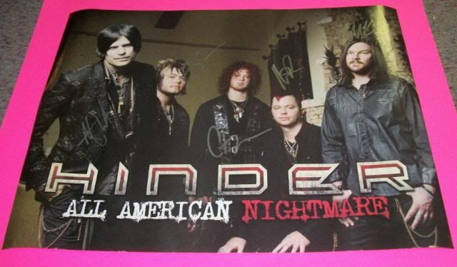 HINDER SIGNED NEW ALL AMERICAN NIGHTMARE POSTER PROOF  