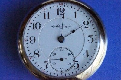 18 SIZE 23 JEWEL ELGIN VERITAS AUTHENTIC RAILROAD POCKET WATCH SN 