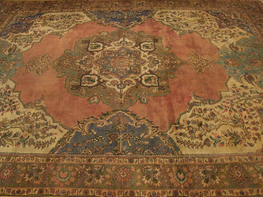 10x13 Tree Of Life Handmade Antique Persian Tabriz Rug  