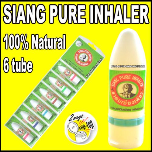 6x SIANG PURE INHALER OIL COLD FLU SINUS VERTIGO RELIEF  