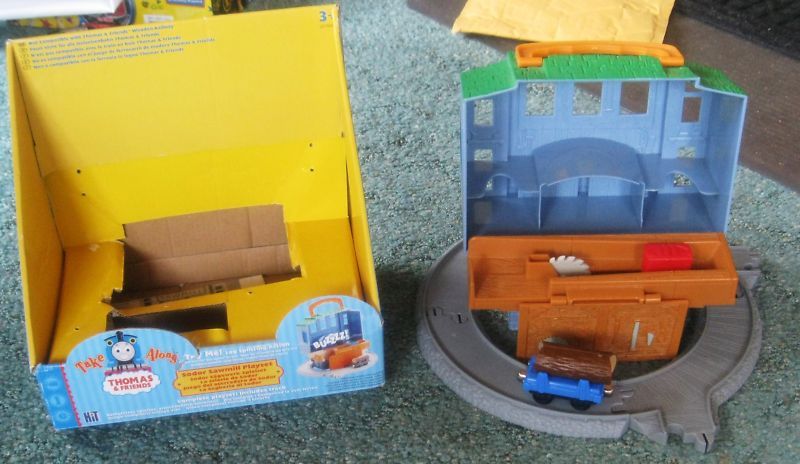 Take Along n play Thomas SAWMILL with Car nib EUC w box  