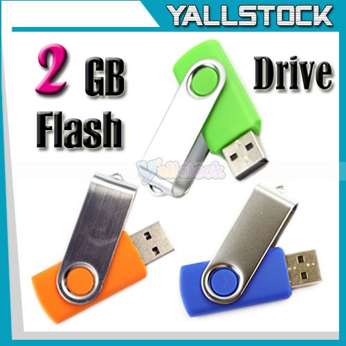 New lot x3 2GB USB 2.0 flash drive memory multi Color 2gb 2 years 