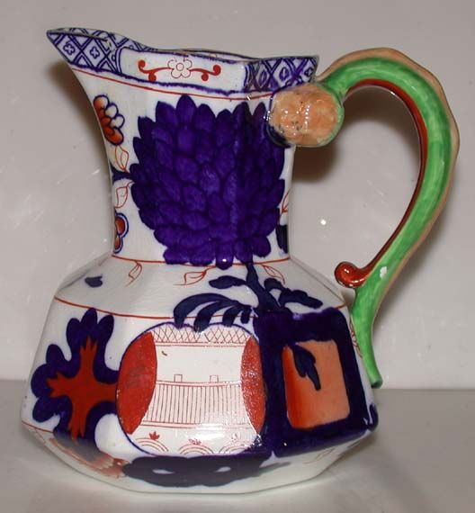 Rare Royal Doulton Imari Jug with Snake Handle  