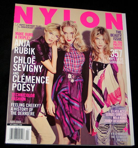 2008 Nylon CHLOE SEVIGNY Anja Rubik LEELEE SOBIESKI  