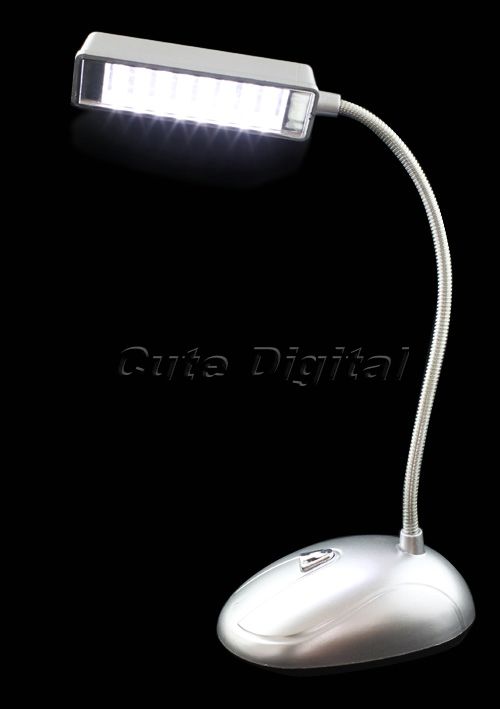 New Mini 24 LED Light Table Desk Reading Lamp w/Switch  