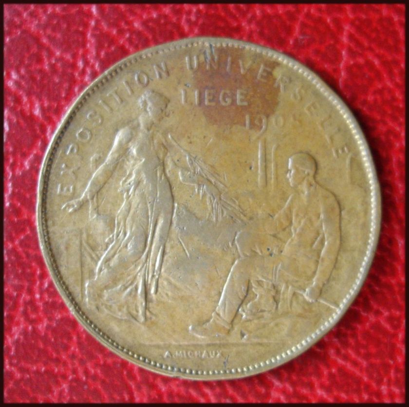 1905 Scarce Universal Exhibition Liege 30mm Medal  