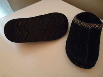 boy girl SZ 12 UGG TASMAN CHILDRENS SLIPPERS BLACK USED  