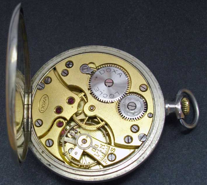 Very nice swiss made DOXA LOCLE pocket watch. Masonic dial. Working 