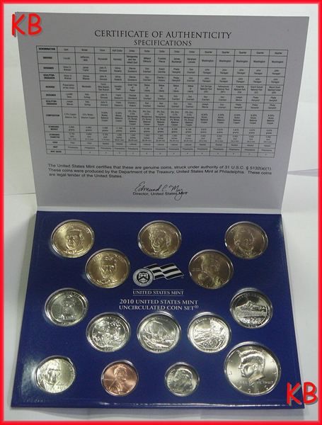 2010 US MINT UNCIRCULATED 28 COIN SET P & D U10  