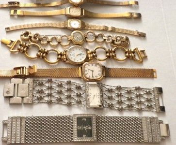 VTG NEW 12 Ladies BRACELET WATCH LOT Benrus Seiko Klein  