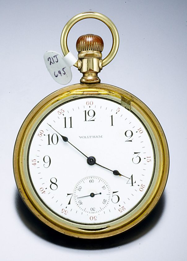 21 Jewel Waltham 645 Railroad Pocket Watch  