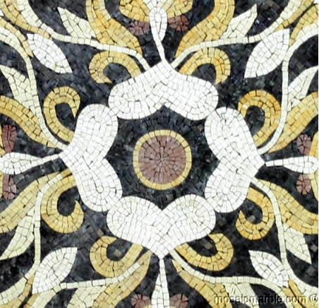 AWESOME 37 MARBLE MOSAIC MEDALLION ART TILE  