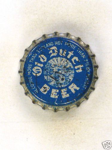 1950s Old Dutch Beer Ohio Tax Cork Crown Tavern Trove  