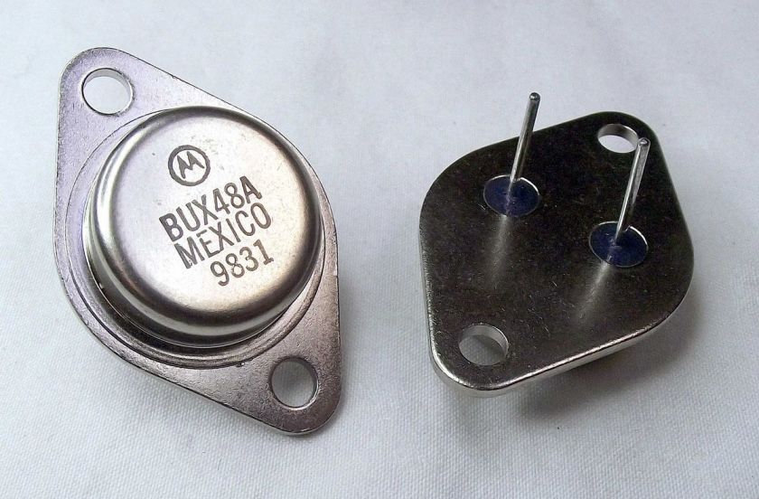 Motorola BUX48A NPN Power Transistor. 450V, 15A, 175W. Lot of 2. Free 