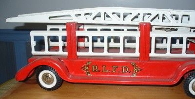 buddy l 1960s ford type hook and ladder truck old toy  