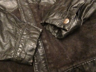 Vtg Ambition Mens Suede Leather Motorcycle Biker Mod Hippie Jacket 