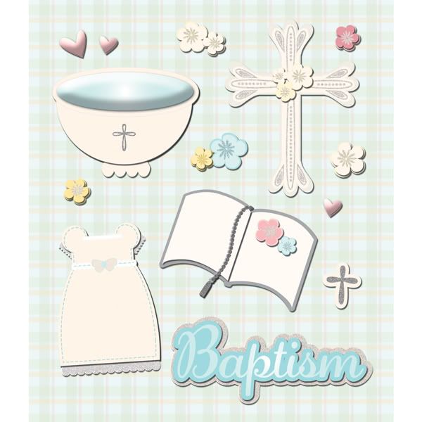 COMPANY STICKER MEDLEY BAPTISM CHRISTENING RELIGIOUS BABY SCRAPBOOK 