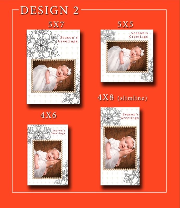 Photo Christmas Card Holiday Photoshop Template Vol 1&2  