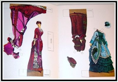   PAPER DOLLS VICTORIAN FASHION HARPERS BAZAR 1867 1898 ~UNCUT BOOK 1977