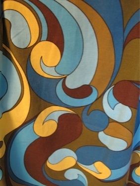 BECKY & MAX PSYCHEDELIC PRINT DRESS VINTAGE MOD RETRO FEEL 1960S 