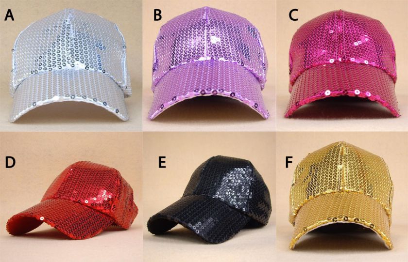 NEW Unisex SEQUIN NEWSBOY Baseball Ball Cap Hip Hop Dance Show Party 