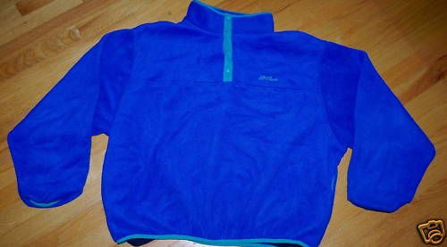 Vintage LL BEAN Blue Poly Fleece Pullover Jacket Sz 2XL  