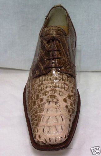 DAVID EDEN SHOES   RIPPER TAUPE HORNBACK CROCODILE 8  