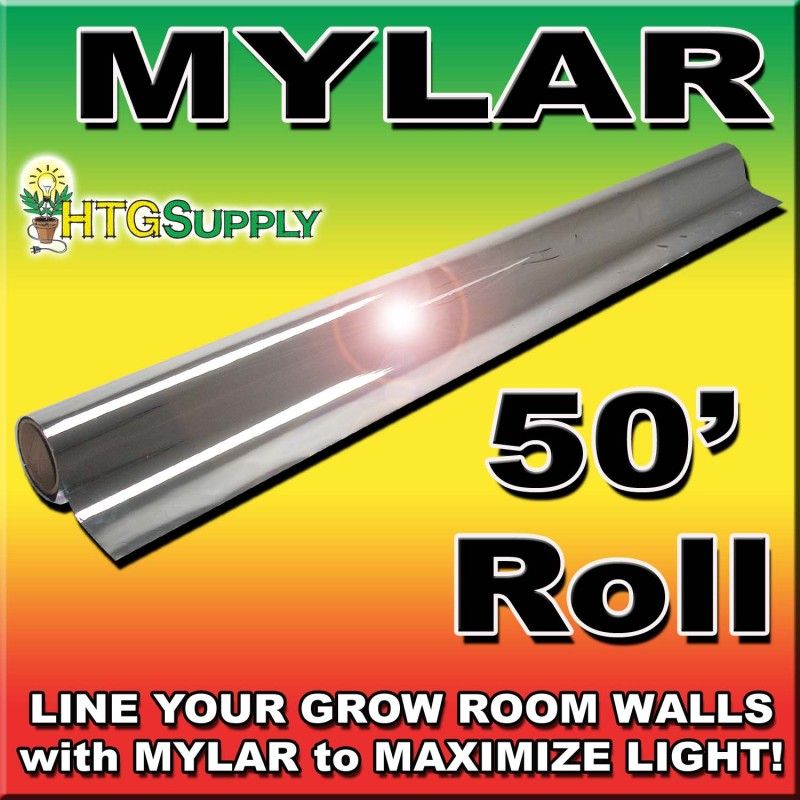 50 MYLAR REFLECTIVE FILM Hydroponics 2mil thick  