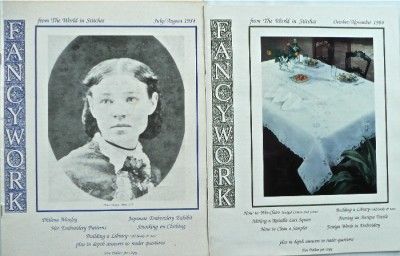 FANCYWORK Magazine~Embroidery~Lace ~Vtg. Textiles+~1984  