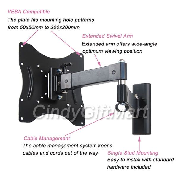 TV Mount for Samsung LN22D450G1F LN26D450G1D Dynex DX 37L200A12 LG 