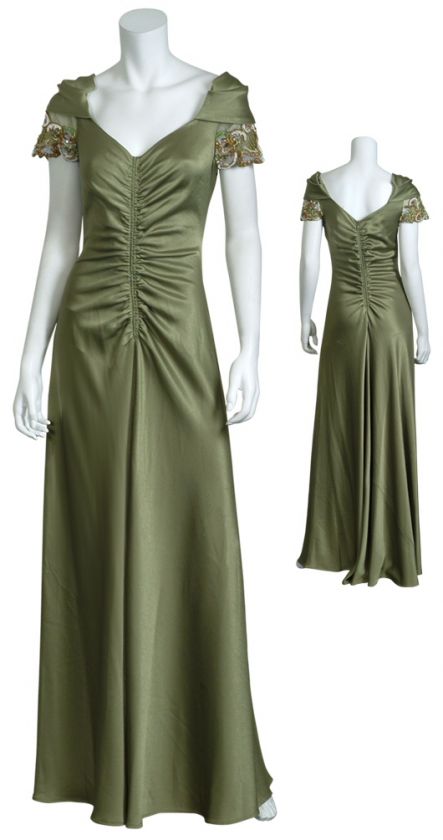 Captivating TERI JON Beaded Eve Gown Dress 10 NEW  