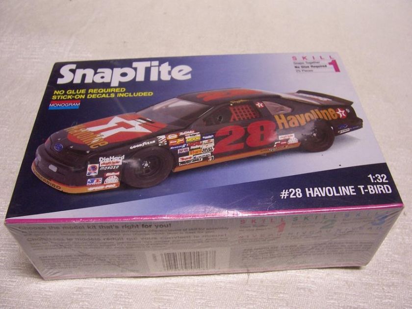   MONOGRAM 1992 #28 DAVEY ALLISON HAVOLINE TBIRD NASCAR MODEL KIT SEALED