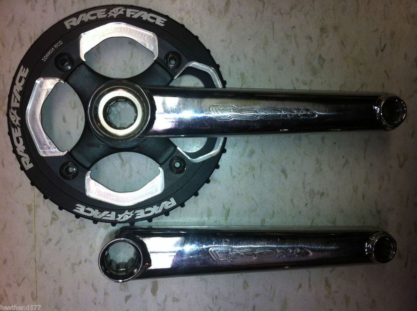 USED KONA BULGE (DH) CRANK SET W/ NEW BLACKSPIRE 38 TOOTH CHAIN RING 