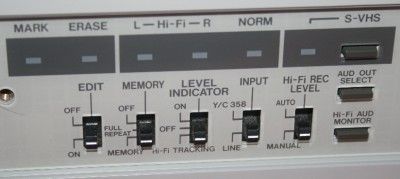 JVC BR S600U COMMERCIAL SVHS HI FI VCR / EDITOR S/N 1481  