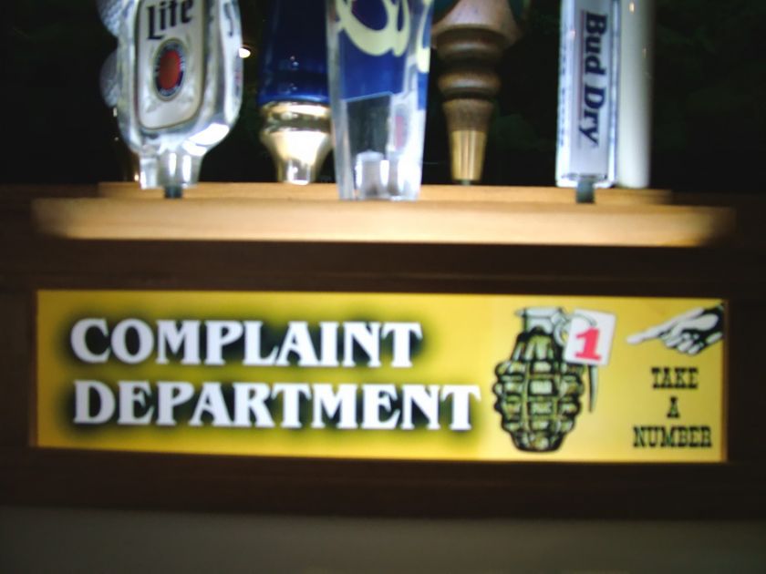 Tap handle display / Lights up your handles HAND GRENADE / COMPLAINT 