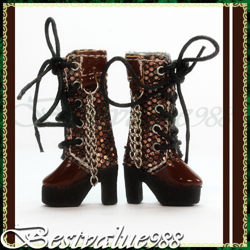 This Auction is One Pair Of High Heel Boot For 12 Blythe Doll