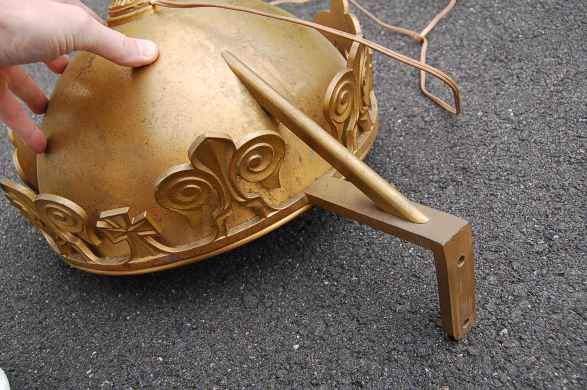 Old Ornate Tabernacle Cover, Dome w/lamp + chalice +  