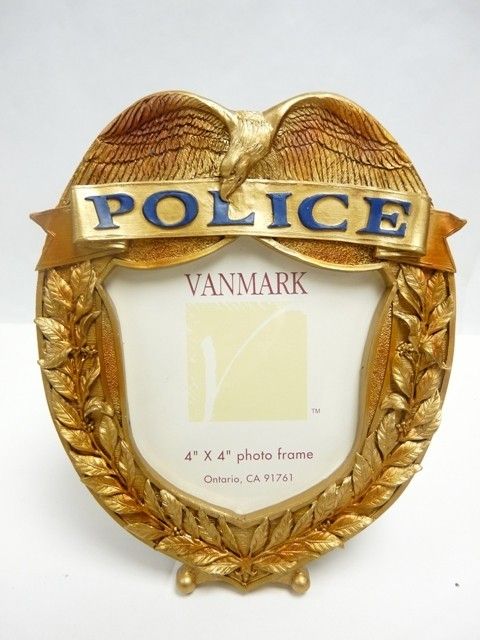 VANMARK BLUE HATS OF BRAVERY FRAME POLICE BADGE EAGLE  