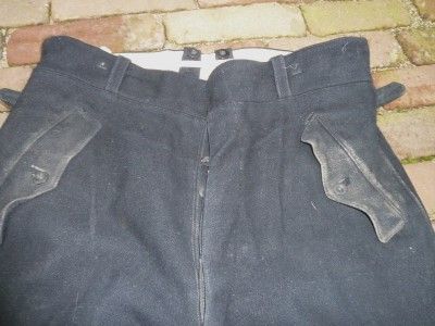 GERMAN ARMY WW2 BLACK ORIGINAL ELITE BREECHES  