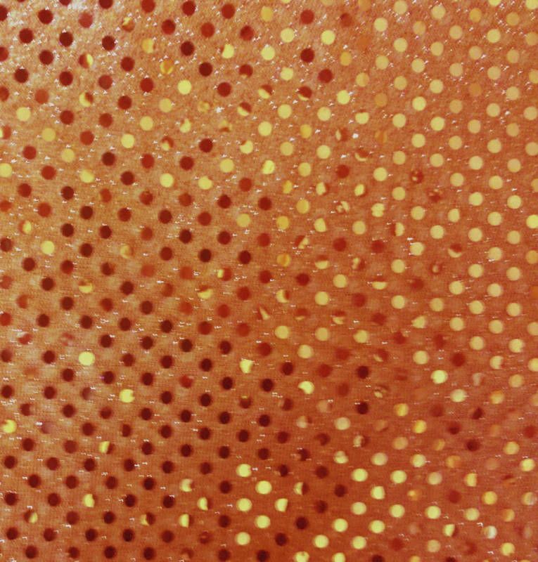 Orange sequin fabric by the yard; shiny costumes  