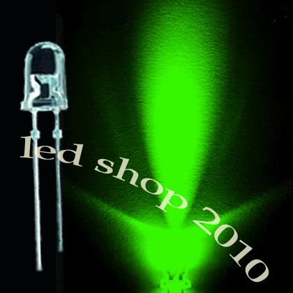 100 pcs 5mm Round Green Superbright LED Light green  