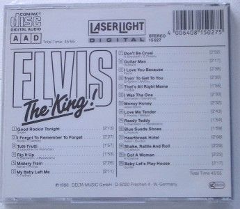 NEW Elvis Presley The King Rare Import CD 20 Hits  