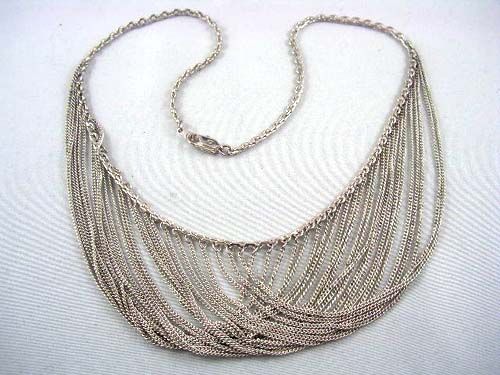 LAVISHING Sterling Silver Drippy Chain Necklace BEAUTY  